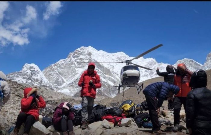 EBC helicopter return