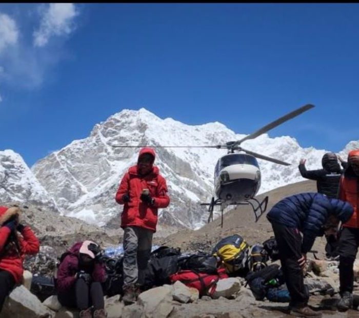 EBC helicopter return