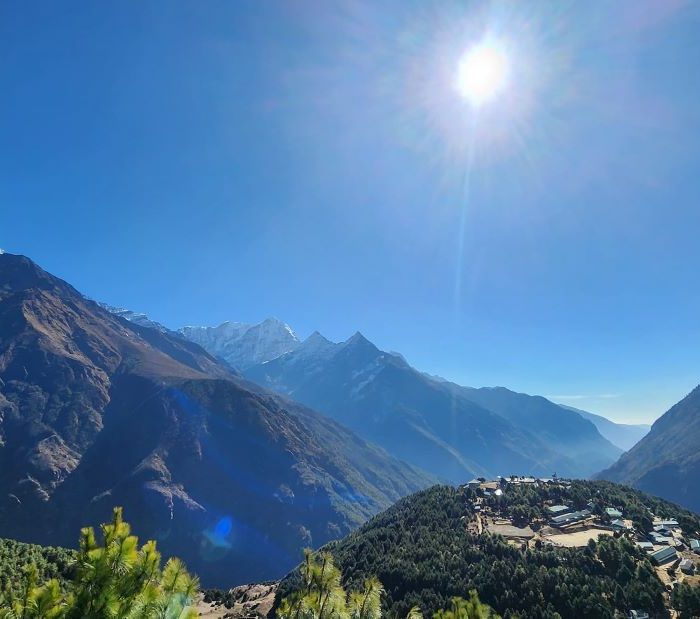 View from everest view hotel